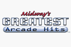 Midway's Greatest Arcade Hits title screen for GameBoy Advance